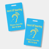 聴覚障害 バッジ (正面＆裏面)
