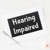 聴覚障害 長方形シール (封筒)