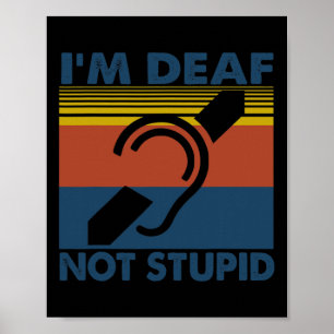 聴覚障害Asl手話I'm Looer Not St ポスター