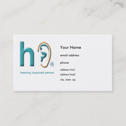 聴覚障害IDカード 名刺 (正面)