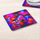 聴覚2 スクエアペーパーコースター (アングル)