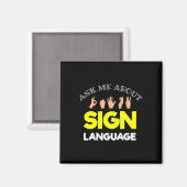 聴覚 – ろう者 – 聞こえない – ろう者認識度A マグネット (正面/裏面)