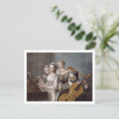 聴覚c.1744-7 (キャンバス油) ポストカード (スタンド正面)