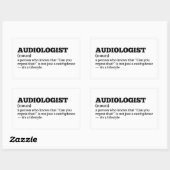 聴診医おもしろい定義ステッカー 長方形シール (シート)