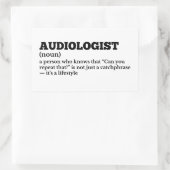 聴診医おもしろい定義ステッカー 長方形シール (バッグ)