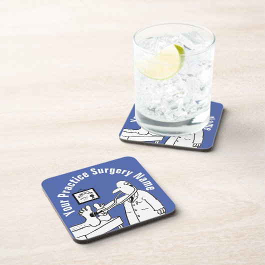 聴診器おもしろいコースター付き医師 コースター (右側)