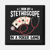 聴診器おもしろいナースドクター病院ユーモア マグネット (正面)