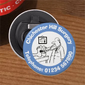 聴診器おもしろい検査足付き医師。 栓抜き