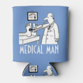 聴診器おもしろい検査足付き医師 缶クーラー (正面)