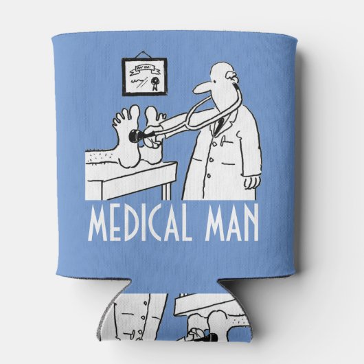 聴診器おもしろい検査足付き医師 缶クーラー (裏面)