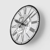 聴診器おもしろい検査足。 ラウンド壁時計 (傾斜)