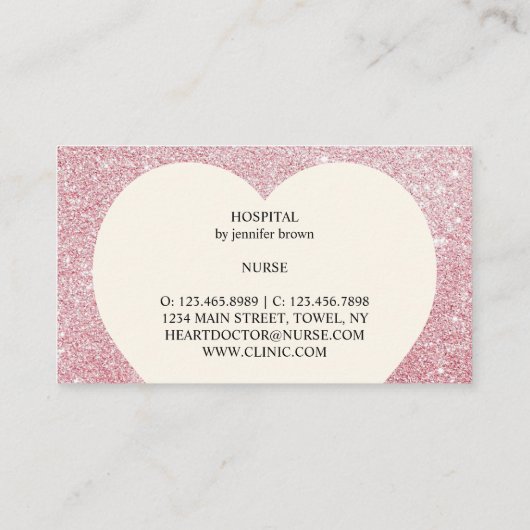 聴診器きらめくハート医気に長 名刺 (裏面)