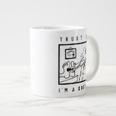聴診器で足をチェックする医者 ジャンボコーヒーマグカップ (正面右)
