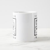 聴診器で足をチェックする医者 ジャンボコーヒーマグカップ (正面)
