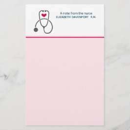 聴診器とナースハート 便箋