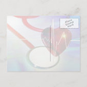 聴診器と心拍 ポストカード (裏面)