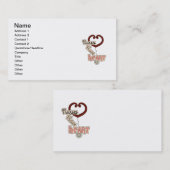 聴診器のナースはハートのTシャツおよびギフトを持っています 名刺 (正面/裏面)