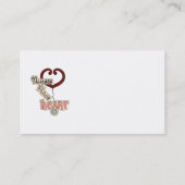 聴診器のナースはハートのTシャツおよびギフトを持っています 名刺 (裏面)