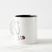 聴診器のマグ ツートーンマグカップ (正面左)