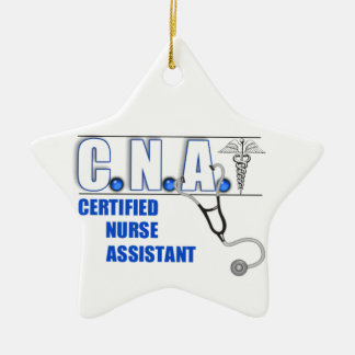 聴診器のロゴのクリスマスのオーナメントのナースとできて下さい セラミックオーナメント