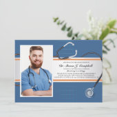 聴診器の写真招待状2 招待状 (スタンド正面)