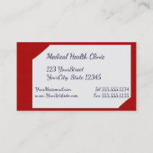 聴診器の名刺が付いている医学のクリップボード 名刺 (裏面)