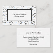 聴診器の小児科医の医者名刺 名刺 (正面/裏面)