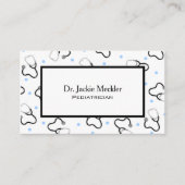 聴診器の小児科医の医者名刺 名刺 (正面)