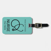 聴診器の手荷物タグのナースや医師への贈答 ラゲッジタグ (正面横)