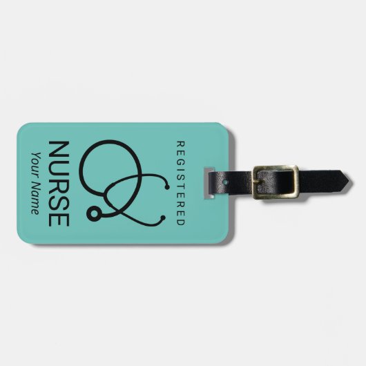 聴診器の手荷物タグのナースや医師への贈答 ラゲッジタグ (正面横)