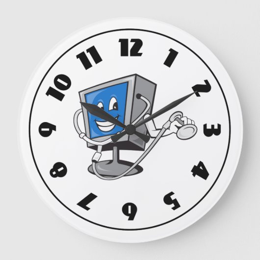 聴診器の時計でモニターする ラージ壁時計 (正面)