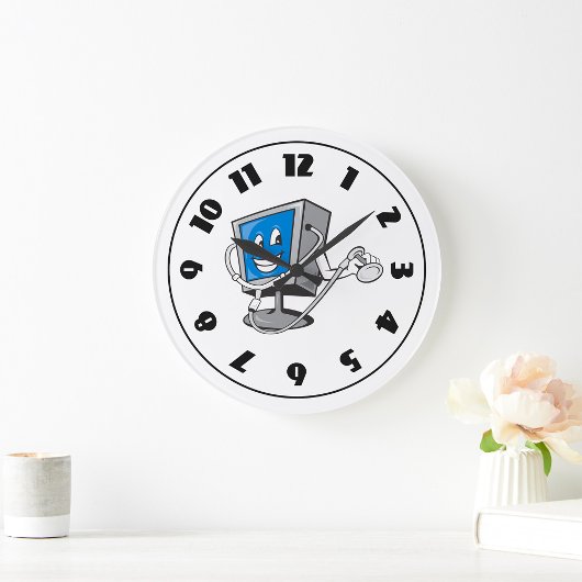 聴診器の時計でモニターする ラージ壁時計