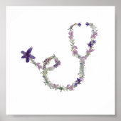 聴診器の水彩花ドクターナース ポスター (正面)