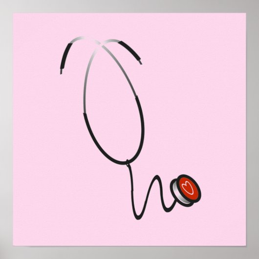 聴診器のTシャツおよびギフト ポスター (正面)