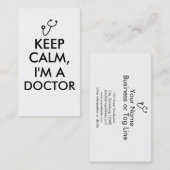 聴診器は穏やかな医者名刺をカスタム保ちます 名刺 (正面/裏面)