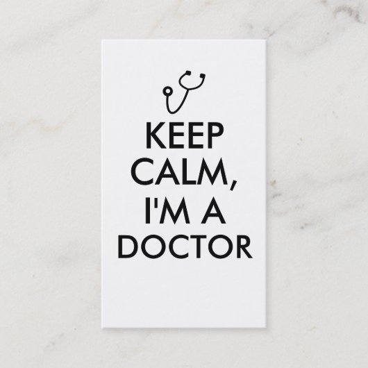 聴診器は穏やかな医者名刺をカスタム保ちます 名刺 (正面)