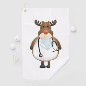 聴診器を備えた医療用スクラブトップトインデナナース ゴルフタオル (インサイチュ)