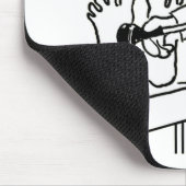聴診器を持った足をチェックする医師 マウスパッド (コーナー)