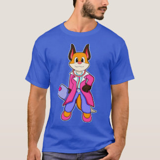 聴診器を持つ医師としてのキツネ Tシャツ