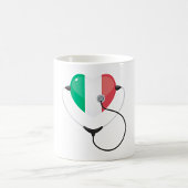聴診器イタリアンのハート コーヒーマグカップ
