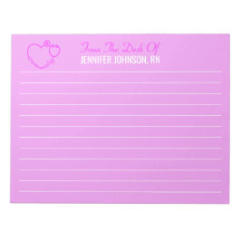 聴診器エレガント名のデスクからナース ノートパッド