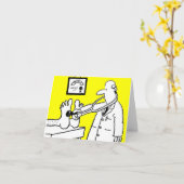 聴診器カード付き医師 カード (黄色い花)