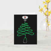 聴診器クリスマスツリーナースクリスマススススススクラブT カード (黄色い花)