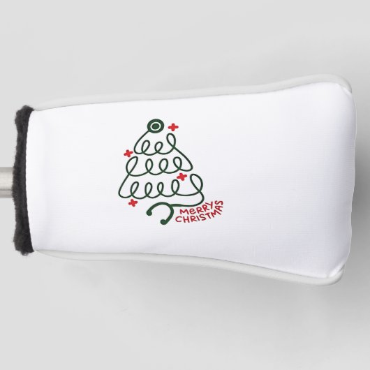 聴診器クリスマスツリーライトナーシングスクラブ ゴルフヘッドカバー (正面)