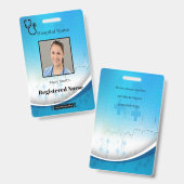 聴診器クロスメディカル ヴァーティカル フォト ID バッジ (正面&裏面)