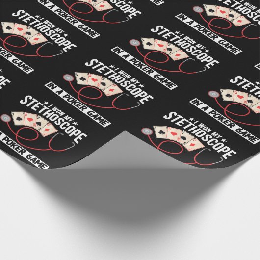 聴診器ジおもしろいョークナースドクターホスピタルユーモア ラッピングペーパー (角)