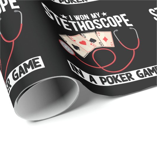 聴診器ジおもしろいョークナースドクターホスピタルユーモア ラッピングペーパー (ロールコーナー)