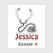 聴診器テンプレート、カスタマイズ可能 シール (シート)