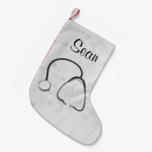 聴診器ドクターズナースクリスマスストッキング スモールクリスマスストッキング (正面 (吊り時))