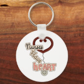 聴診器ナースはハートTシャツとGIftsを装備 キーホルダー (正面)